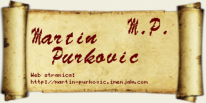 Martin Purković vizit kartica